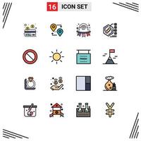 16 Creative Icons Modern Signs and Symbols of ban form happy examination bacteria Editable Creative Vector Design Elements