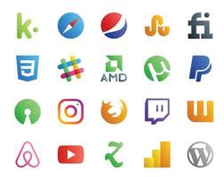 20 Social Media Icon Pack Including wattpad browser chat firefox open source vector