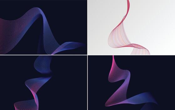 colección de conjunto de patrones de líneas mínimas geométricas vector