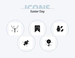 paquete de iconos de glifos de pascua 5 diseño de iconos. Pascua de Resurrección. huevo. Pascua de Resurrección. huevo. etiqueta vector