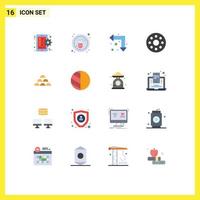 Pack of 16 Modern Flat Colors Signs and Symbols for Web Print Media such as deposit gold arrow monitor baby Editable Pack of Creative Vector Design Elements