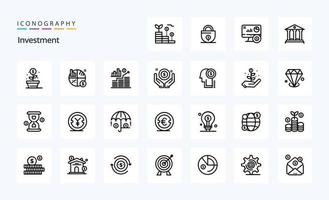 25 Investment Line icon pack vector