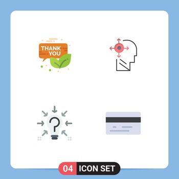 Pictogram Set of 4 Simple Flat Icons of email bulb promotion transform idea Editable Vector Design Elements