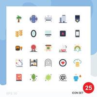 Pack of 25 creative Flat Colors of building iot database internet of things ac Editable Vector Design Elements