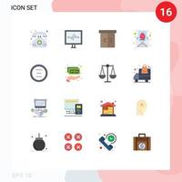 16 User Interface Flat Color Pack of modern Signs and Symbols of cancel message decor letter easter Editable Pack of Creative Vector Design Elements