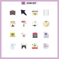 16 Creative Icons Modern Signs and Symbols of paint roller school web online path Editable Pack of Creative Vector Design Elements