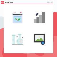 User Interface Pack of 4 Basic Flat Icons of arrow disease increase chart form Editable Vector Design Elements