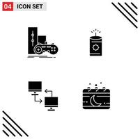 Pictogram Set of Simple Solid Glyphs of game file play china sharing Editable Vector Design Elements