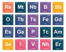 20 Preiodic table of the elements Icon Pack Design vector