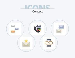 Contact Flat Icon Pack 5 Icon Design. call. colander. message. envelope. contact us vector