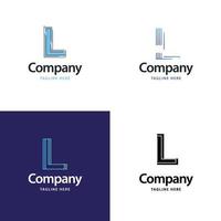 letra l diseño de paquete de logotipos grandes diseño de logotipos modernos y creativos para su negocio vector