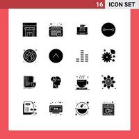 Universal Icon Symbols Group of 16 Modern Solid Glyphs of fire beliefs e ancient mail Editable Vector Design Elements