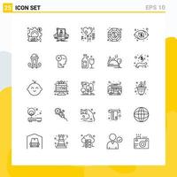 Set of 25 Modern UI Icons Symbols Signs for ying shui hr fang love Editable Vector Design Elements