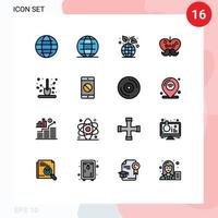 16 Creative Icons Modern Signs and Symbols of disabled application scoop dad gardening autumn Editable Creative Vector Design Elements