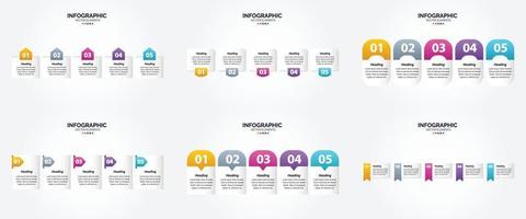 las ilustraciones vectoriales de este conjunto son ideales para crear infografías para publicidad. folletos volantes y revistas. vector