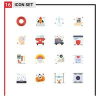 16 Creative Icons Modern Signs and Symbols of human hand internet of things share code Editable Pack of Creative Vector Design Elements