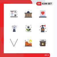 Set of 9 Modern UI Icons Symbols Signs for system plumber springs mechanical marriage Editable Vector Design Elements