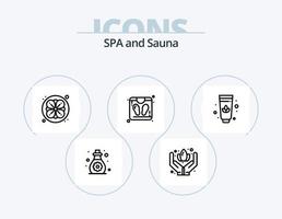 Sauna Line Icon Pack 5 Icon Design. . soap. . lotus vector