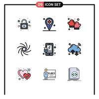 9 Creative Icons Modern Signs and Symbols of security lock baked universe galaxy Editable Vector Design Elements