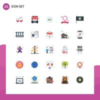 conjunto de 25 iconos modernos de la interfaz de usuario signos de símbolos para la campaña feminista fotográfica marcada con signos elementos de diseño vectorial editables vector