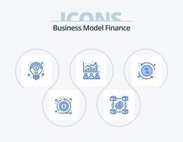 paquete de iconos azul de finanzas 5 diseño de iconos. valores. índice. pagos datos. solución vector