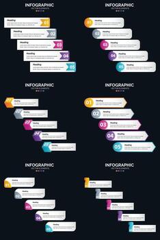 agregue imágenes profesionales a su presentación comercial con infografías vectoriales. vector