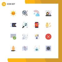 Universal Icon Symbols Group of 16 Modern Flat Colors of care home science asset line Editable Pack of Creative Vector Design Elements