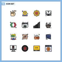 16 Creative Icons Modern Signs and Symbols of arrows things world iot computer Editable Creative Vector Design Elements