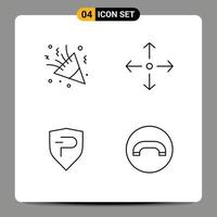 Line Pack of 4 Universal Symbols of fireworks coin decoration expand crypto currency Editable Vector Design Elements