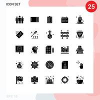 25 iconos creativos, signos y símbolos modernos de luz ardiente, amor, artículos para el hogar, presentación del día, elementos de diseño vectorial editables vector