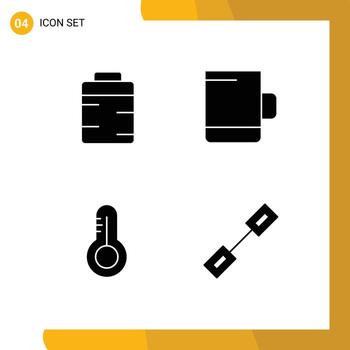 conjunto de glifos sólidos universales para aplicaciones web y móviles cadena de pan que proporciona elementos de diseño vectorial editables de enlace científico vector