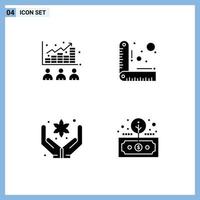 iconos creativos signos y símbolos modernos del mercado de cuidado de corredores medir activos elementos de diseño vectorial editables vector