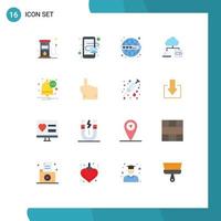 16 Creative Icons Modern Signs and Symbols of finger message web communication network Editable Pack of Creative Vector Design Elements