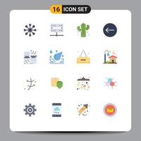 16 Creative Icons Modern Signs and Symbols of water drop lane farming electronic digital Editable Pack of Creative Vector Design Elements