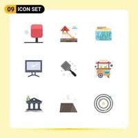 9 Creative Icons Modern Signs and Symbols of cooking baked internet pc device Editable Vector Design Elements