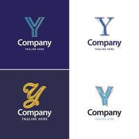 Letter Y Big Logo Pack Design Creative Modern logos design for your business vector