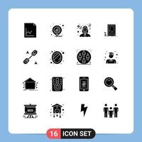 paquete de iconos de vector de stock de 16 signos y símbolos de línea para elementos de diseño de vector editable de puerta de madera de educación de planta de oficina