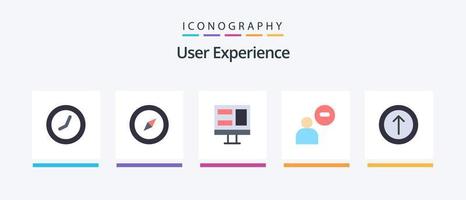 User Experience Flat 5 Icon Pack Including . ui. window. arrow. less. Creative Icons Design vector