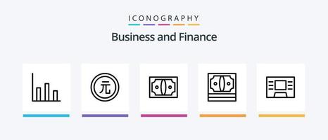 Finance Line 5 Icon Pack Including graphical. chart. minus. business. finance. Creative Icons Design vector