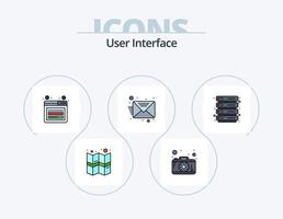 User Interface Line Filled Icon Pack 5 Icon Design. . support. voice. help. file vector
