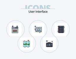 diseño de iconos del paquete de iconos llenos de línea de interfaz de usuario 5. . apoyo. voz. ayudar. expediente vector