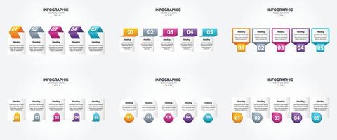 utilice este conjunto de infografías vectoriales para publicidad en un folleto. volantes. o revista. vector