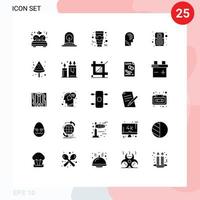 25 Creative Icons Modern Signs and Symbols of computer mind new manipulate access Editable Vector Design Elements