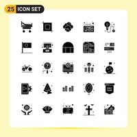 Stock Vector Icon Pack of 25 Line Signs and Symbols for asian idea data scince business message Editable Vector Design Elements