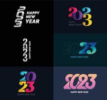 Big Set of 2023 Happy New Year logo text design 2023 number design template vector