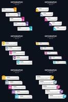 agregue infografías vectoriales a su presentación para ayudar a su audiencia a comprender mejor su mensaje. vector