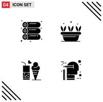 User Interface Pack of Basic Solid Glyphs of machine glass growth spring cone Editable Vector Design Elements