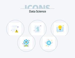 Data Science Flat Icon Pack 5 Icon Design. idea book. book. document. document. abstract technology vector