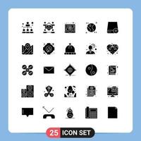 User Interface Pack of 25 Basic Solid Glyphs of pin gadget astronomy drive computers Editable Vector Design Elements