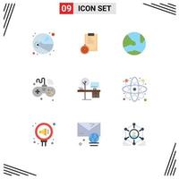 9 Universal Flat Colors Set for Web and Mobile Applications wifi iot app internet social Editable Vector Design Elements